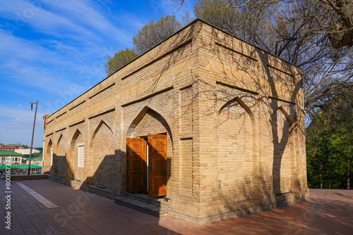 Khoja Doniyor (Saint Daniel) Mausoleum on the side of the Afrosiyab Hill in Samarkand, Uzbekistan - Famous shrine sacred to Islam, Christianity and Judaism photo