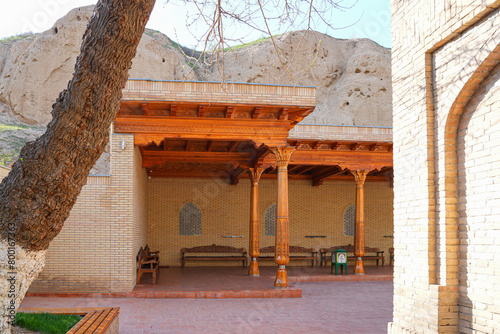 Khoja Doniyor (Saint Daniel) Mausoleum on the side of the Afrosiyab Hill in Samarkand, Uzbekistan - Famous shrine sacred to Islam, Christianity and Judaism photo
