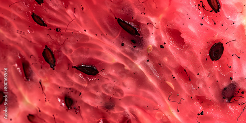 Closeup de uma fatia suculenta de melancia