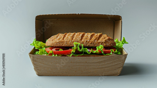 hamburger in a basket