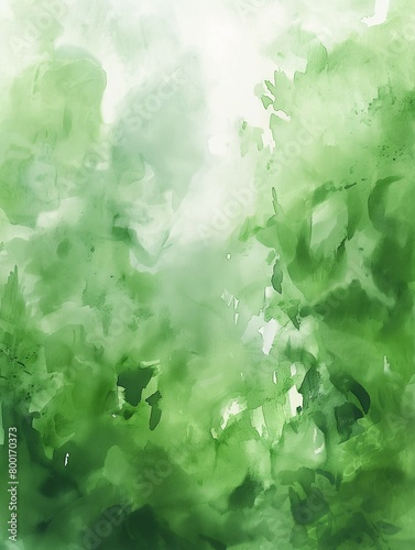 Leaves eco green watercolor gradient background landscape illustration