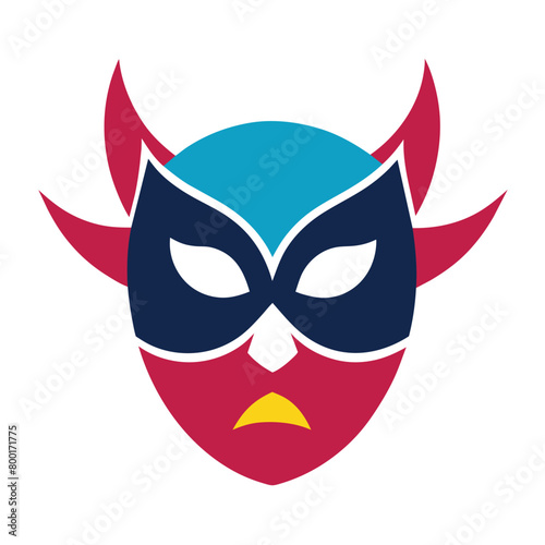 Masquerade vector icon on white background. Comic and tragic mask icon design