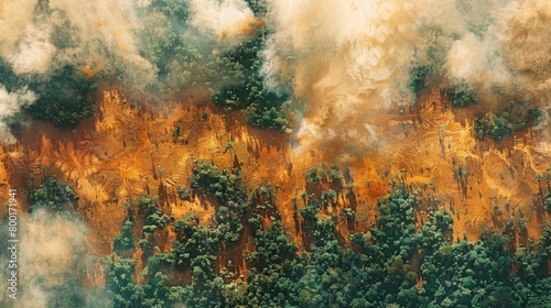 Conflagration in the canopy: A satellite's harrowing snapshot of the Amazon rainforest besieged by devastating fires photo