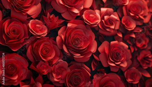 red roses made of paper