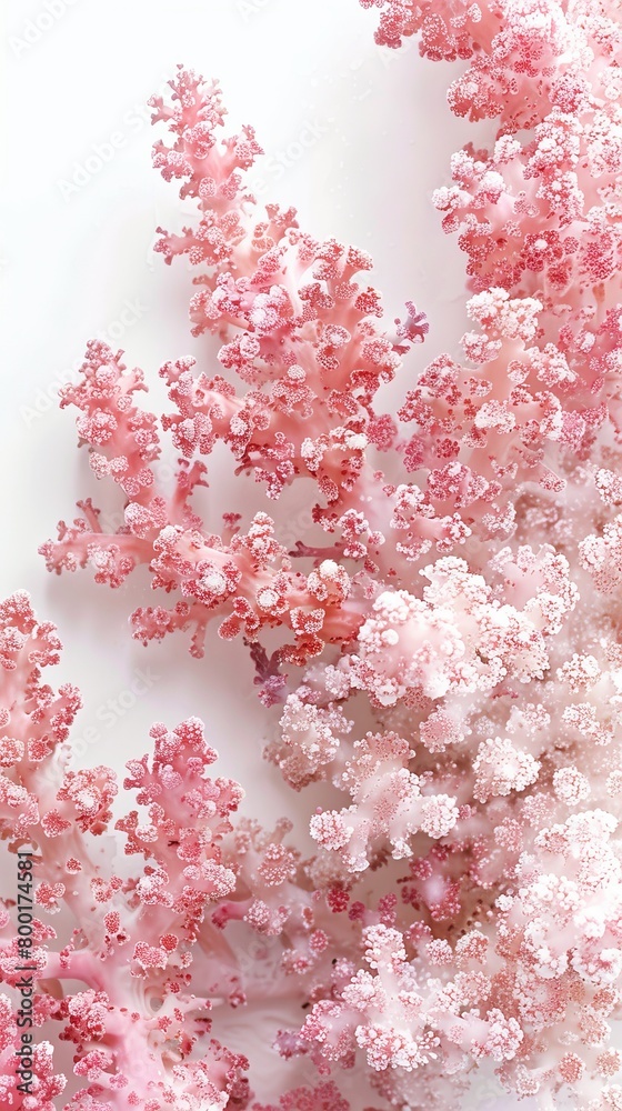 Fototapeta premium pink corals on white background.