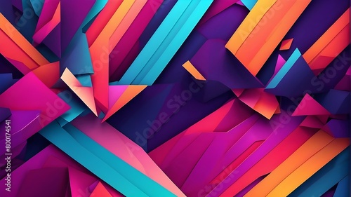 A geometric background that is abstract. Bright Neon Lighting