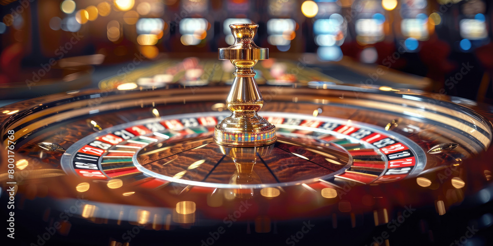 Moving roulette in a casino, close-up. Selective focus. Gambling, betting, winning. Moving roulette in a casino, close-up. Selective focus. Gambling, betting, winning.