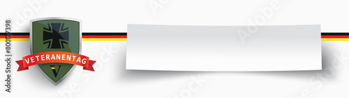 Papierzettel Banner Veteranentag