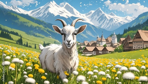 goat in the mountains