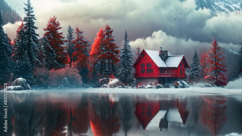 Capture the Mystical Beauty of Rolling Mist in a lakeside home photo