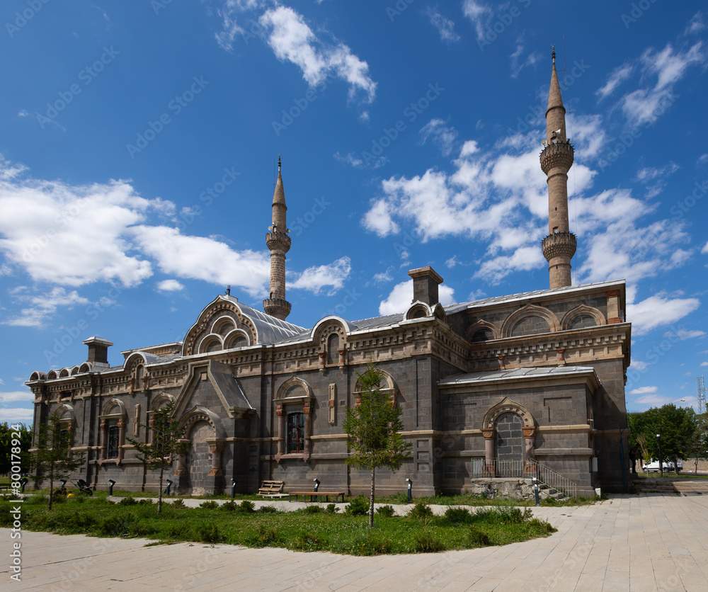 Fethiye Mosque under the blue sky at Kars