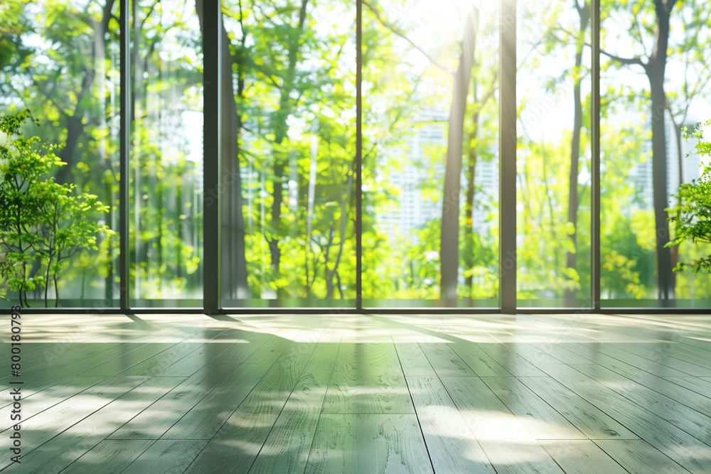 empty room interior for meditation forest view from window , empty floor
empty room interior for meditation forest view from window , empty floor