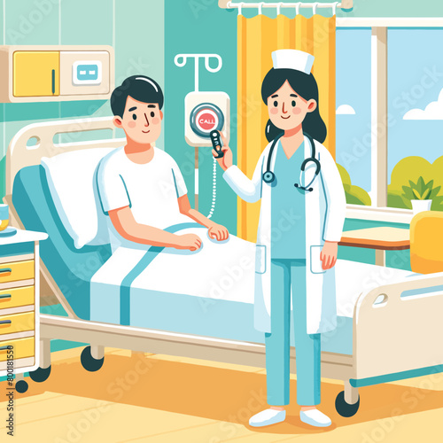 illustration of a patient calling a doctor