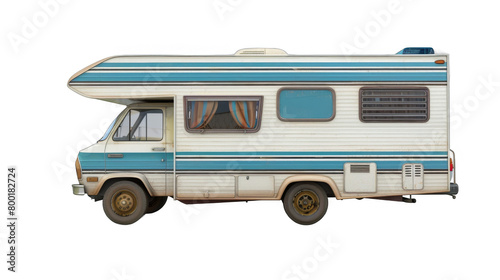 RV camper conversion isolated on transparent background
