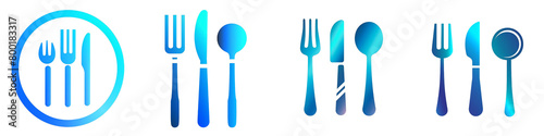 Dinner Spoons clipart collection, symbol, logos, icons isolated on transparent background photo