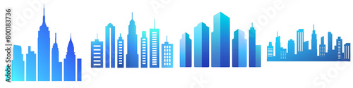 City clipart collection  symbol  logos  icons isolated on transparent background