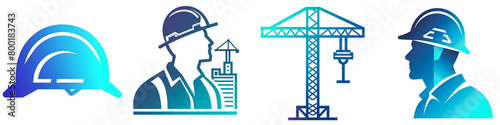 Civil Engineering clipart collection, symbol, logos, icons isolated on transparent background
