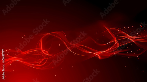 Abstract Red Smoke on Dark Background With Sparkles