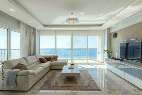 With its clean lines and contemporary furnishings  the modern luxury apartment was a haven of tranquility  offering residents an unparalleled sea view experience amidst its minimalist surroundings