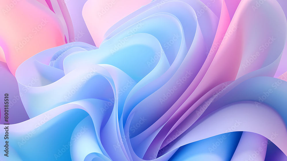 Abstract Swirls of Pastel Colors in a Fluid Design