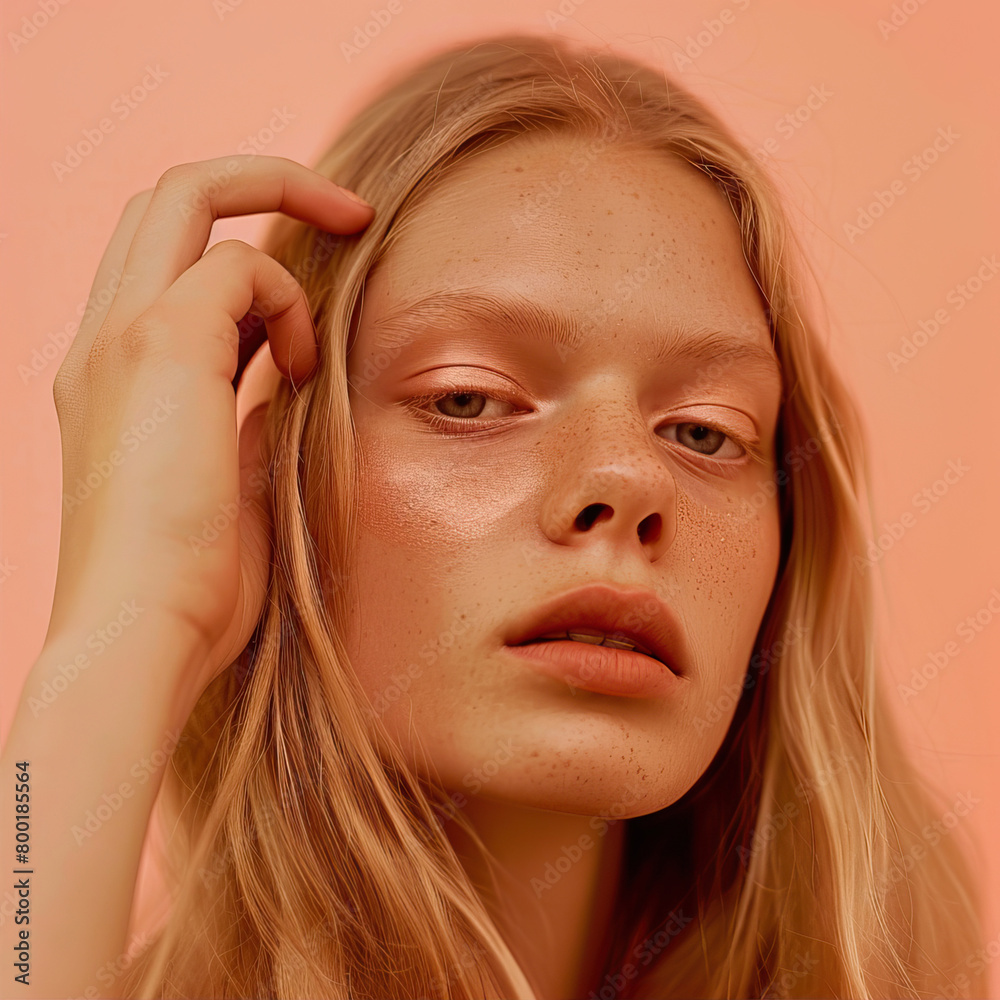 Naklejka premium Close-up portrait of a model 