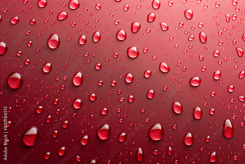 Vibrant yellow surface dotted with numerous small water droplets