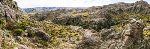 Panoramic photo of mountains environment