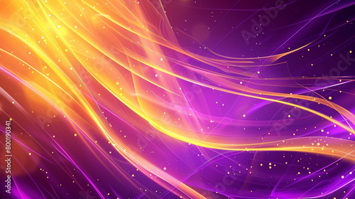 Abstract Background Vector in Electric Purple and Bright Yellow.
