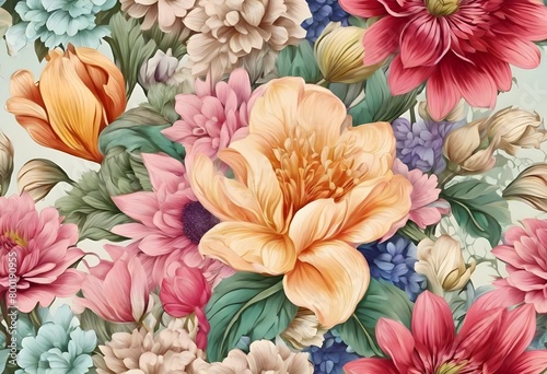 vintage style flowers background