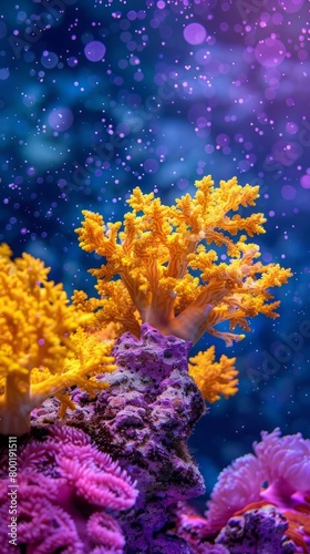 yellow corals.