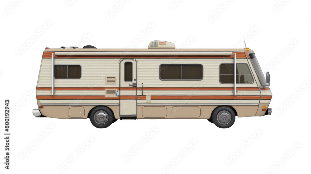 RV road trip isolated on transparent background