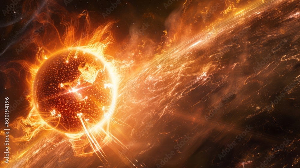 Fototapeta premium solar energy in space.