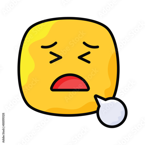 Unique and premium vector of tired emoji, editable icon