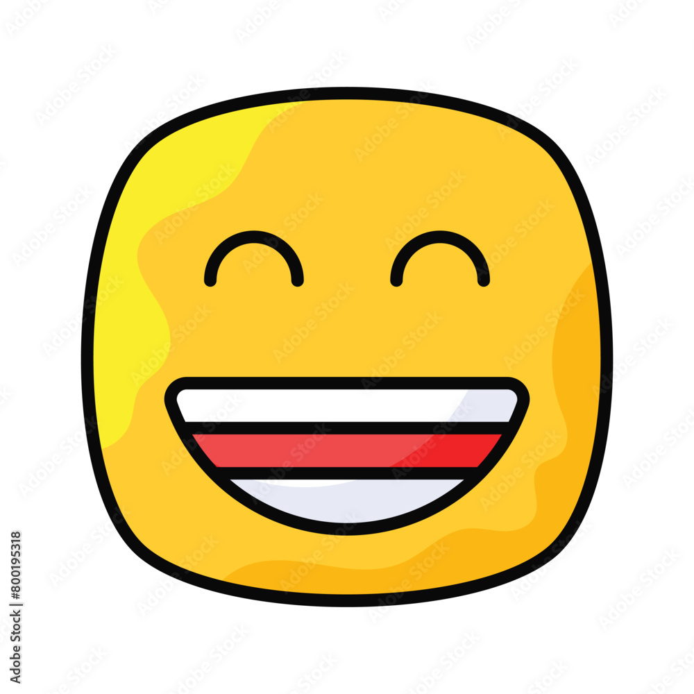 Enthusiastic emoji icon, happy face vector design Enthusiastic emoji icon, happy face vector design