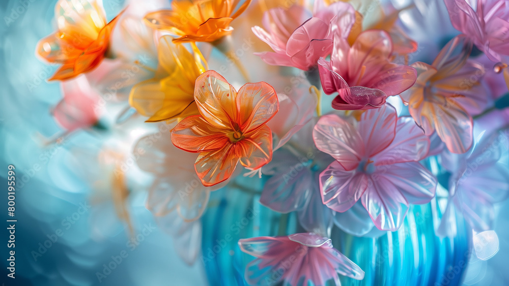 Crystal Blooms: A Close-Up Artistic View Crystal Blooms: A Close-Up Artistic View