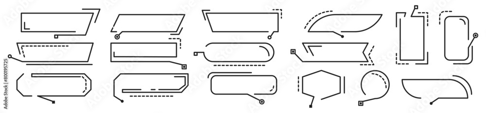 Set of callouts titles. Callout bar labels collection. Vector illustration Set of callouts titles. Callout bar labels collection. Vector illustration