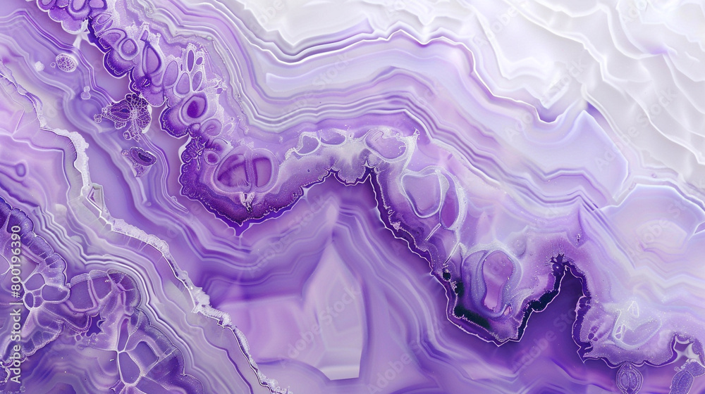 Fototapeta premium Lavender and Cream Alcohol Ink Art, High Definition with a High-Gloss Finish Agate Ripples.