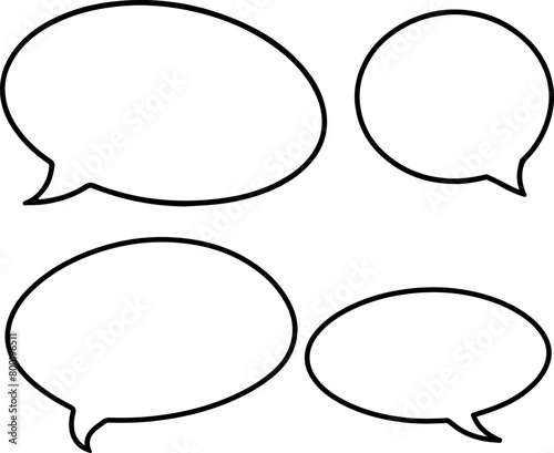 4 Base round speech balloon