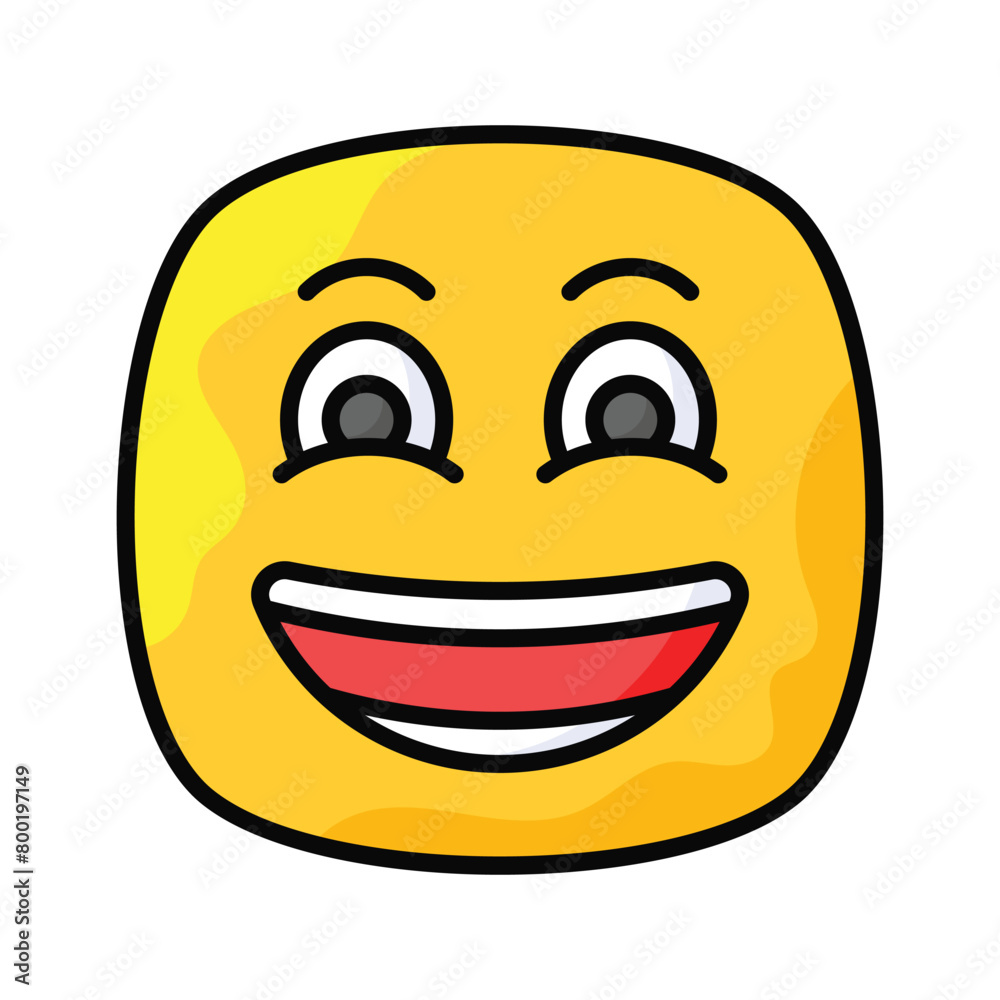 Enthusiastic emoji icon, happy face vector design Enthusiastic emoji icon, happy face vector design