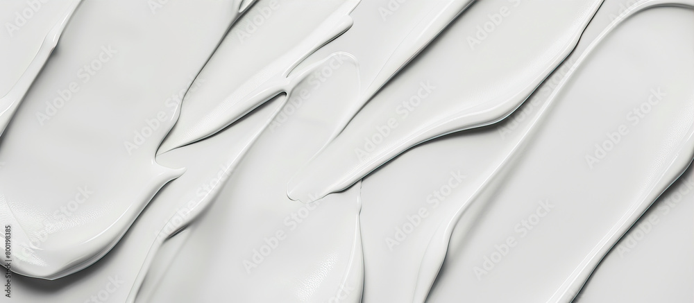Obraz premium Large strokes of white paint on a white background 