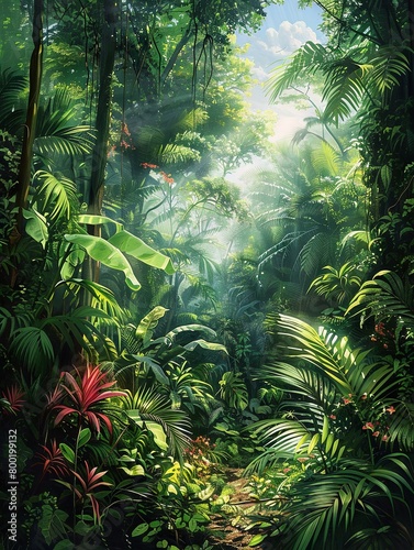 Verdant Rainforest Expedition  A Vibrant Tropical Canopy Adventure