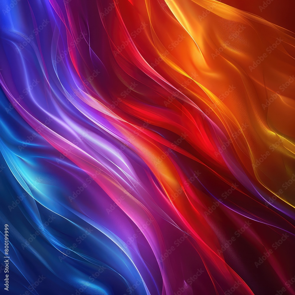 Background abstract wavy colorful wallpaper ,Abstract background with waves of colorful silk fabric flowing in a dynamic, fluid motion, creating an elegant visual, Fantasy fractal texture
