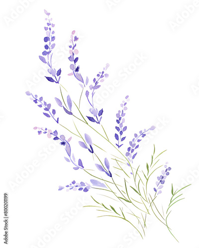 Lavender  Hand drawn wedding card