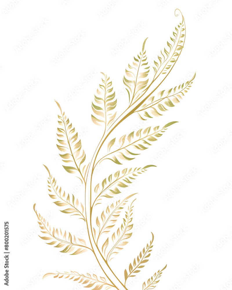 Sword fern, Hand drawn wedding card Sword fern, Hand drawn wedding card