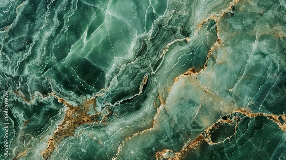 Obraz premium Rich Patterns Green Marble Texture with Refined Elegance