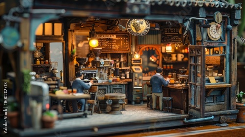 A miniature coffee shop with incredible detail. © Rattanathip