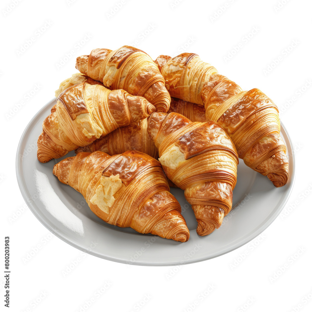 A plate of buttery isolated on transparent background