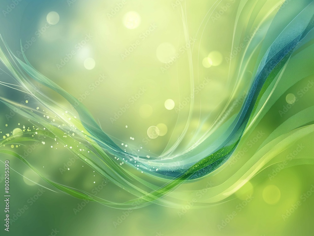 Green blue gradient smooth wave abstract background