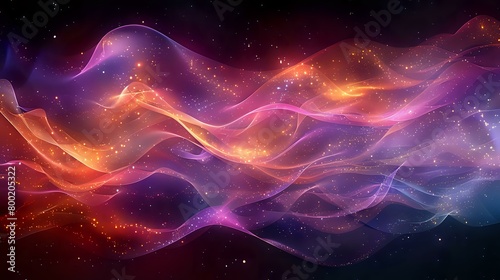 Ethereal Dance: Abstract Elegance in Cosmic Colors