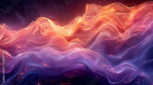 Elegant Cosmic Symphony: Abstract Curves in Space